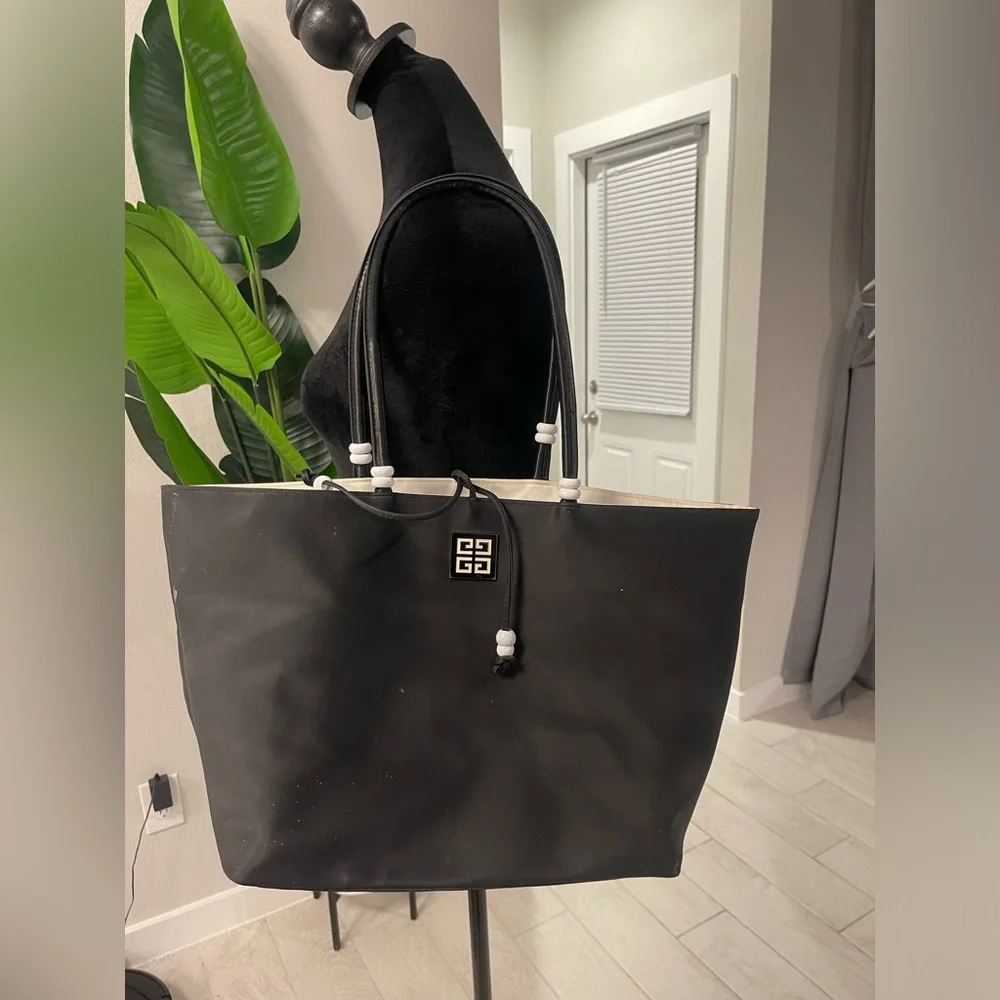 Givenchy parfums canvas nylon tote bag